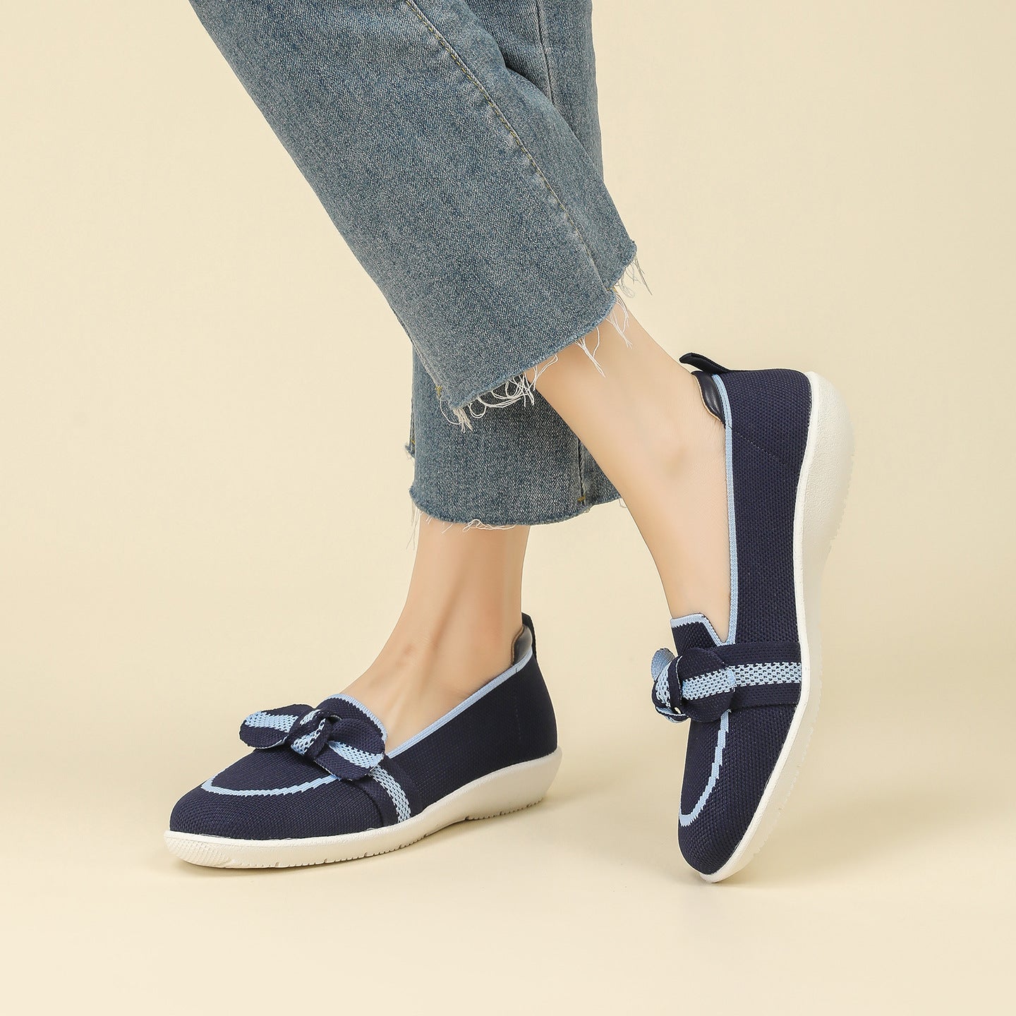 Elodie Knit Loafers – Lightweight Stretch Comfort Flats