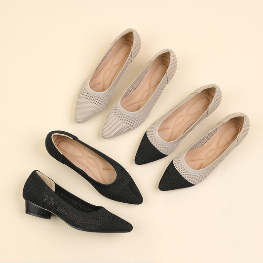 Mira Knit Pumps – 3cm Elegant Teardrop Heel