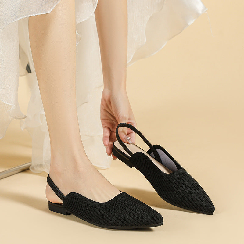 Knit Slingback Flats – Lightweight Elegant Comfort
