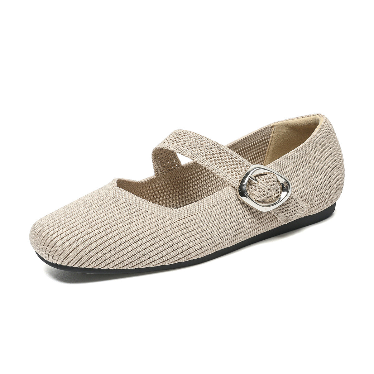 Mary Jane Knit Flats – Lightweight Comfort for Everyday Wear