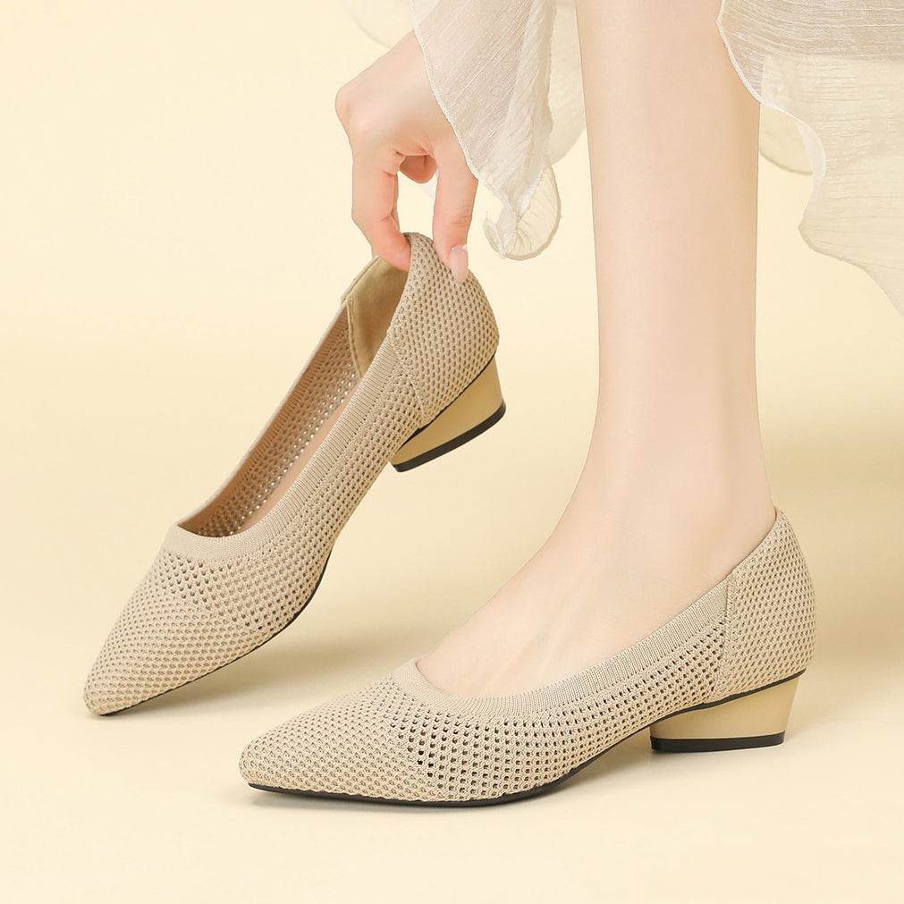 Mira Knit Pumps – 3cm Elegant Teardrop Heel