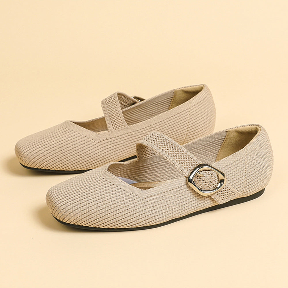 Mary Jane Knit Flats – Lightweight Comfort for Everyday Wear