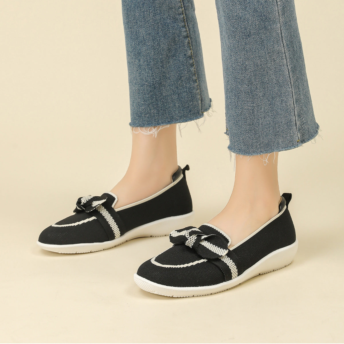 Elodie Knit Loafers – Lightweight Stretch Comfort Flats