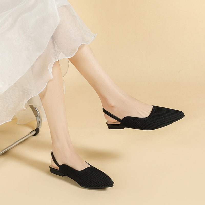 Knit Slingback Flats – Lightweight Elegant Comfort