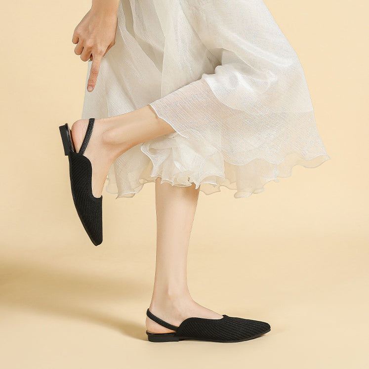 Knit Slingback Flats – Lightweight Elegant Comfort