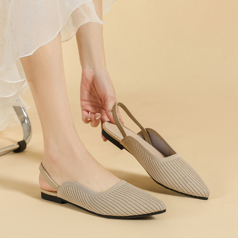 Knit Slingback Flats – Lightweight Elegant Comfort