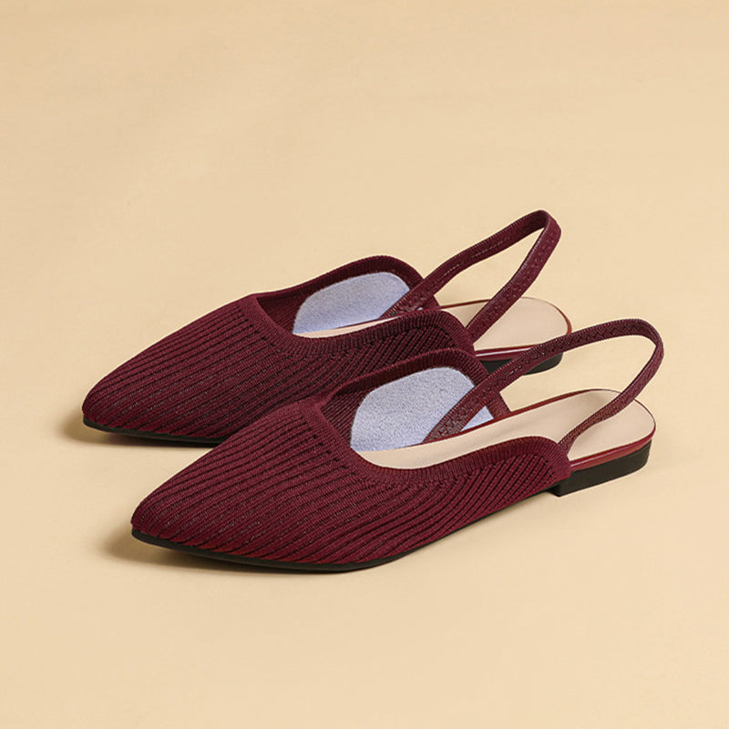 Knit Slingback Flats – Lightweight Elegant Comfort