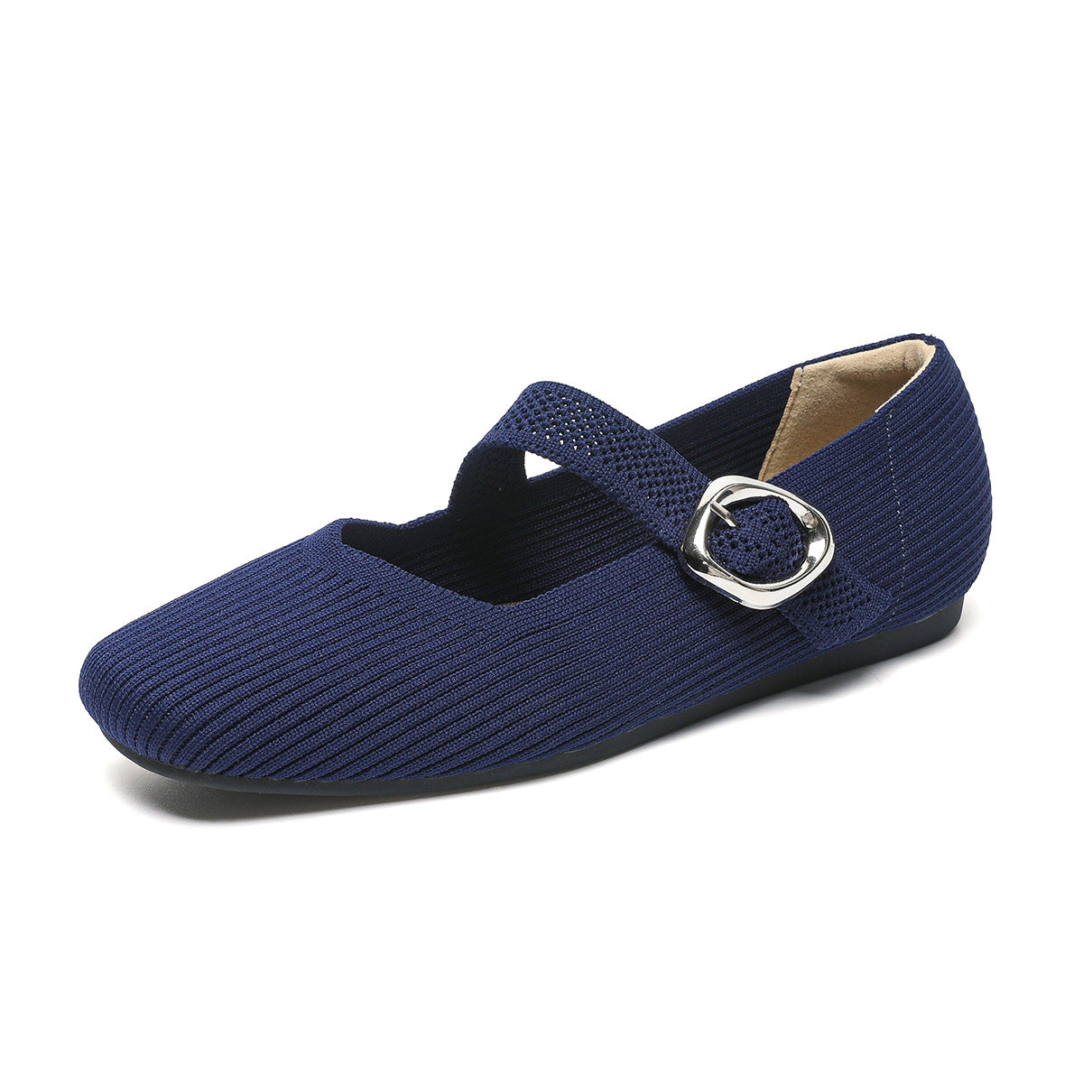 Mary Jane Knit Flats – Lightweight Comfort for Everyday Wear