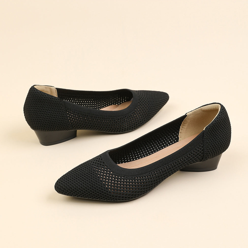 Mira Knit Pumps – 3cm Elegant Teardrop Heel