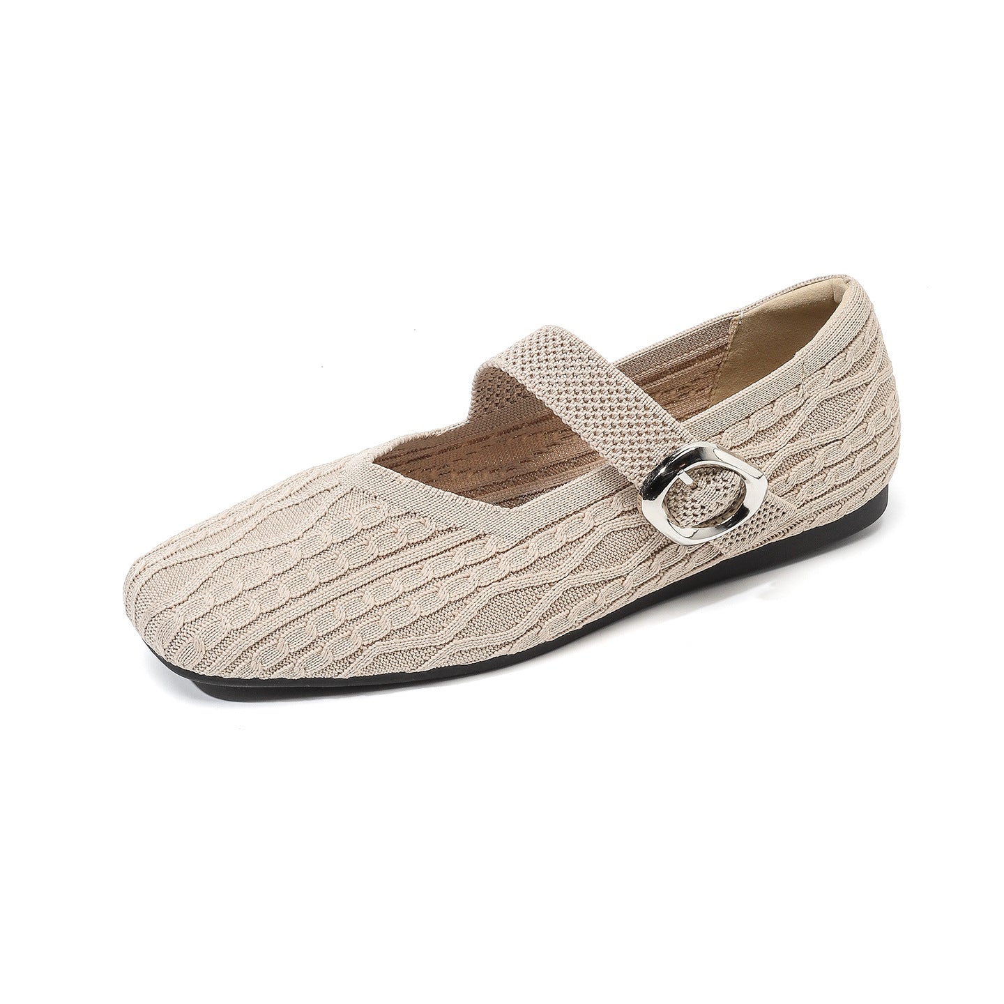 Clair Mary Jane Knit Flats – Lightweight Everyday Comfort