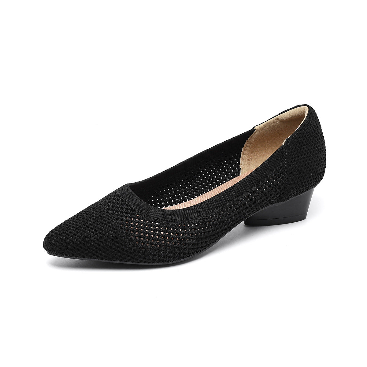 Mira Knit Pumps – 3cm Elegant Teardrop Heel