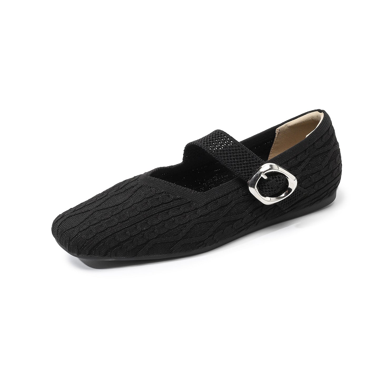 Clair Mary Jane Knit Flats – Lightweight Everyday Comfort