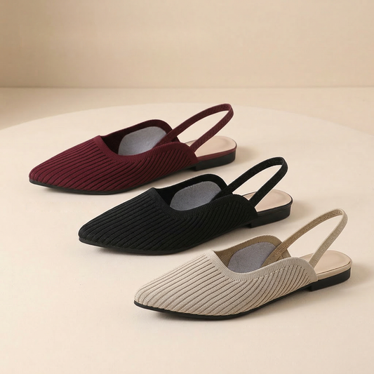 Knit Slingback Flats – Lightweight Elegant Comfort